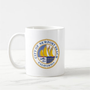 Stadssigill för Newport Beach, Kalifornien Kaffemugg