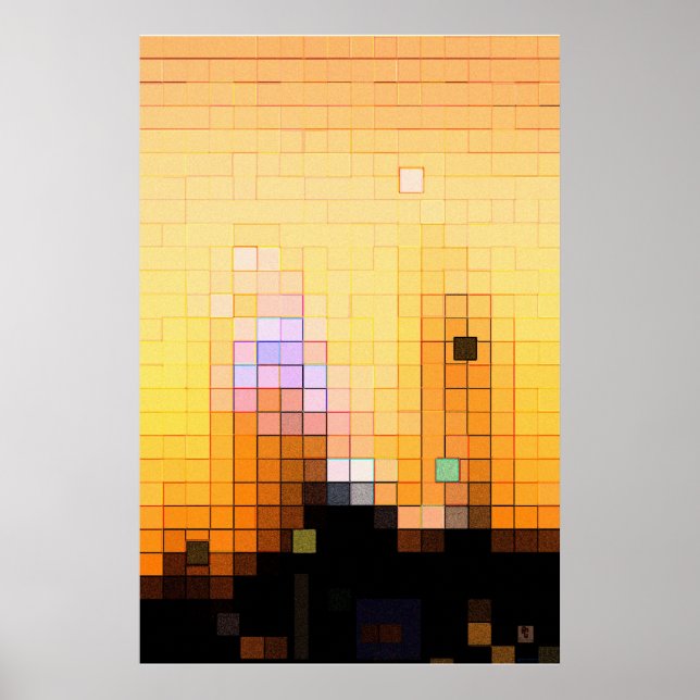 Stadssolnedgång Poster (Framsidan)