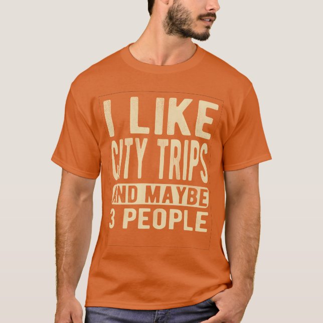 Stadstripp Retro T Shirt (Framsida)