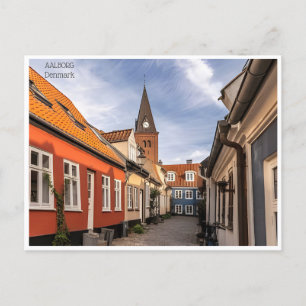 Stadsturism i vintage resor Ålborg Danmark Vykort