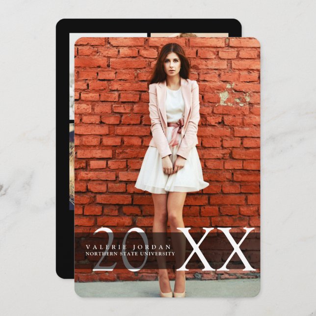 Stadsutbildad, Examenstillkännagivanden Inbjudningar (Fram/baksida)