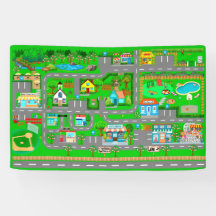 Stadsvägar för bilar 2 1/2' x 4'