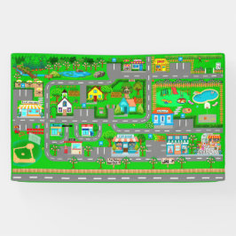 Stadsvägar för bilar 3 x 5 banderoller