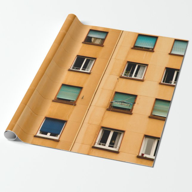 Stadsvy för staden Bilbaolägenhet,architec Presentpapper (Utrullad)