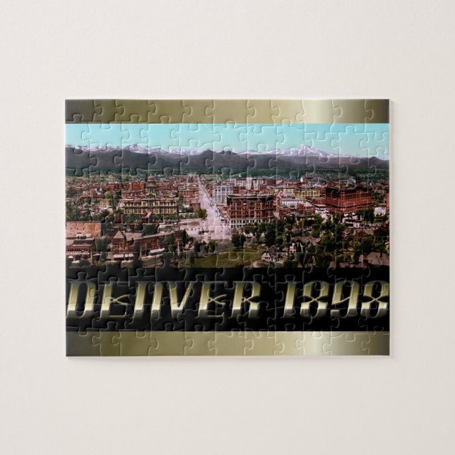 Stadt Denver 1898 Pussel (Horisontell)