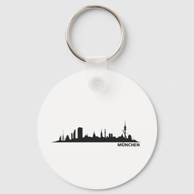Stadt München - Skyline 1c Nyckelring (Framsida)