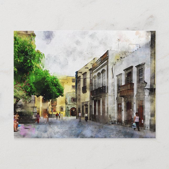 Stadtansicht von Las Palmas de Gran Canaria. Vykort (Framsida)