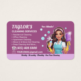 Städtjänster Brunett Piga Husstädning  Visitkort