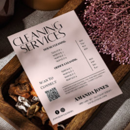 Städtjänster Städhjälp Pris Pastell Rosa Flygblad