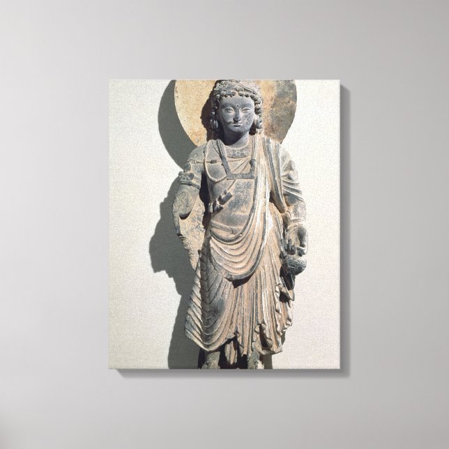 Stående Bodhisattva Maitreya, 300-talet Canvastryck (Framsida)