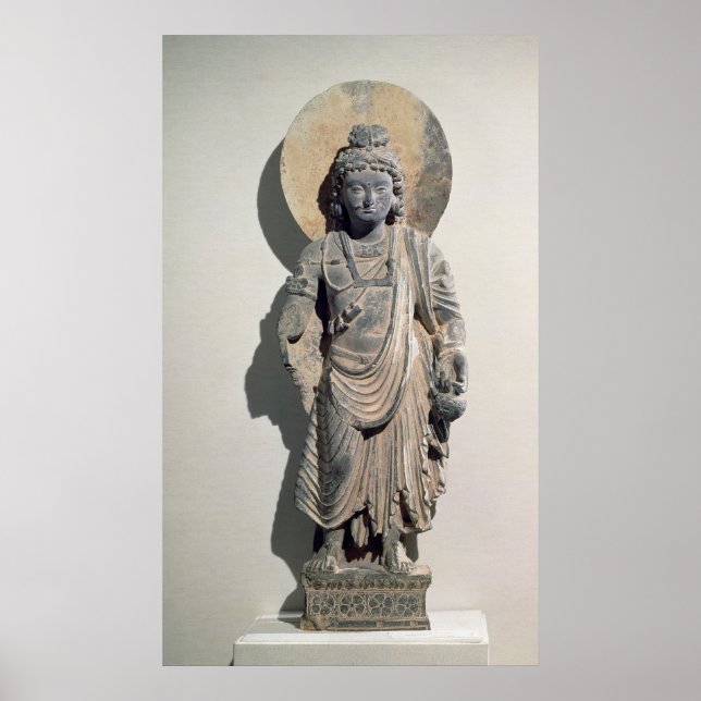 Stående Bodhisattva Maitreya, 300-talet Poster (Framsidan)