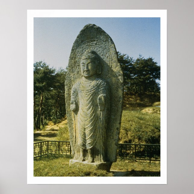 Stående Buddha vid Ch'olch'on-ni, Naju, 10:e centu Poster (Framsidan)