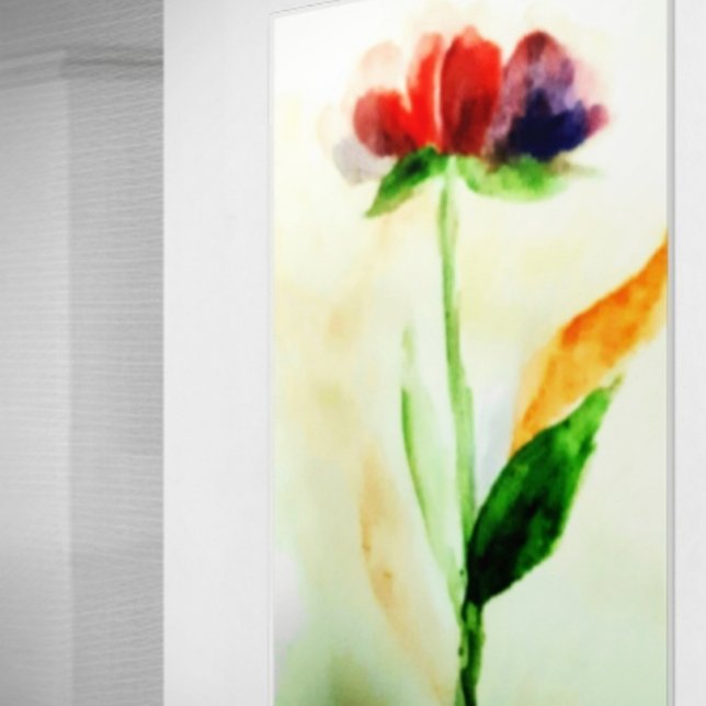 Stående Ensam och vacker | Ombre Violet Flower Poster (Skapare uppladdad)