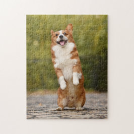 Stående foto för lycklig Corgi Puppy Pussel