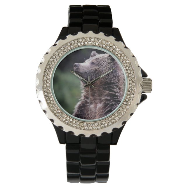 Stående Grizzly Bear Armbandsur (Framsida)