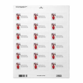 Stående i Winter Snö Adressetikett