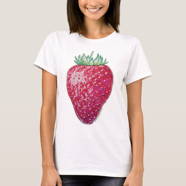 Stående jordgubbe t shirt (Framsida)