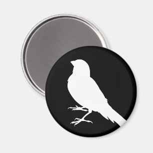 Stående kanariefågel magnet
