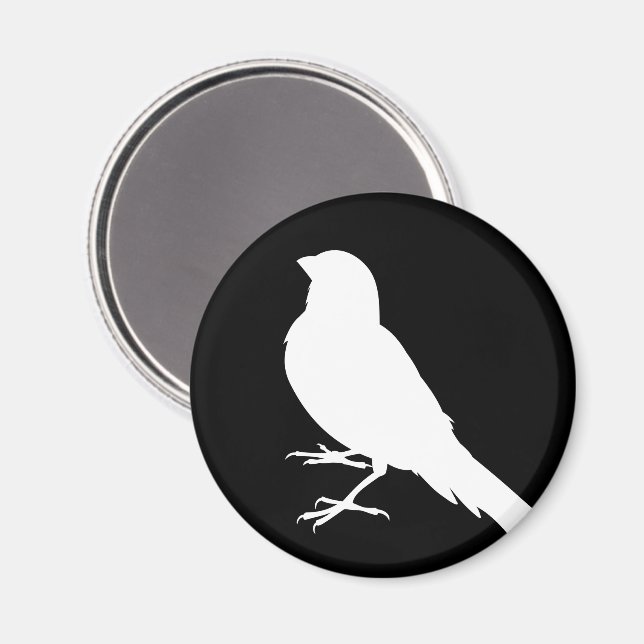 Stående kanariefågel magnet (Front/Back)