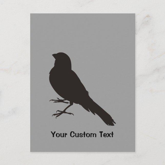 Stående kanariefågel vykort (Framsida)