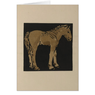 Stående kolt hälsningskort