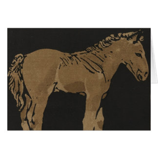 Stående kolt hälsningskort