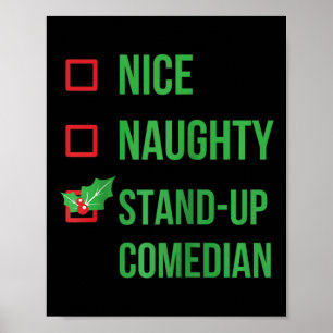 Stående Komiker Funny Pajama-julklapp Ragl Poster