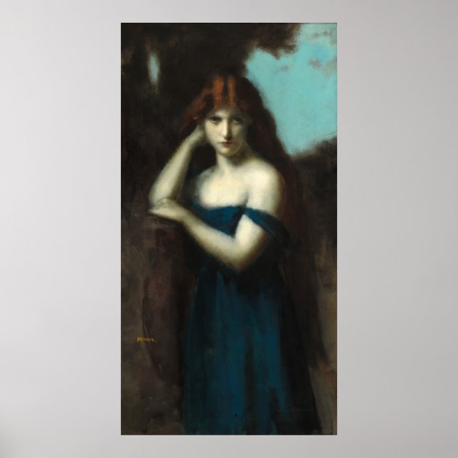 Stående kvinna - Jean-Jacques Henner Fine Art Poster (Framsidan)