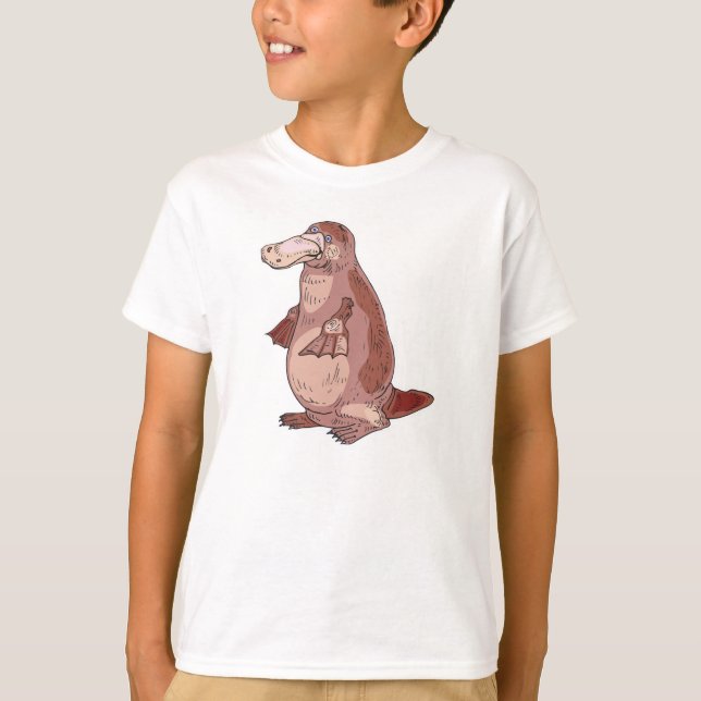 stående näbbdjur t shirt (Framsida)