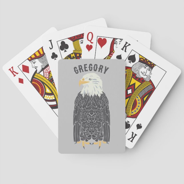 Stående Örn Illustration Personlig Casinokort (Baksidan)