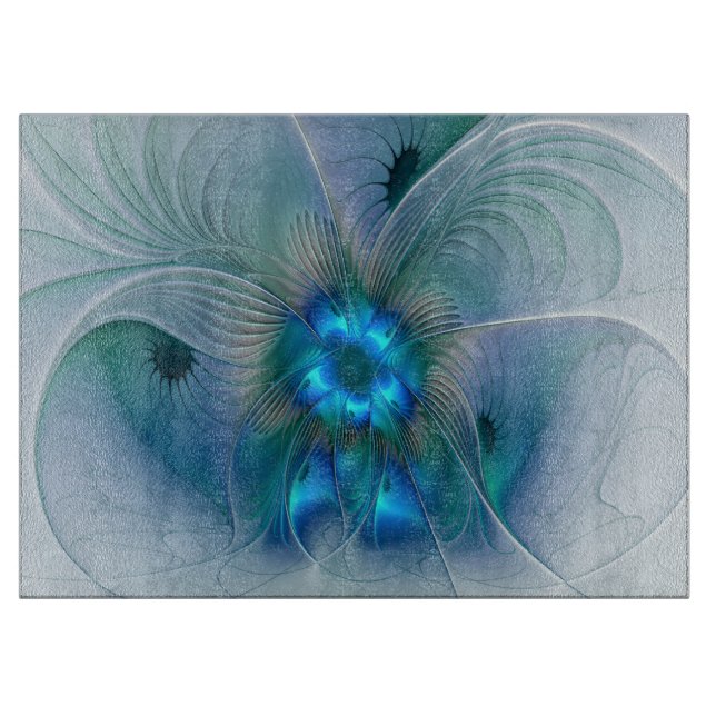 Stående ovationer, Abstrakt blå turkos Fractal (Framsidan)