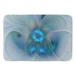 Stående ovationer, Abstrakt blå turkos Fractal Badrumsmatta