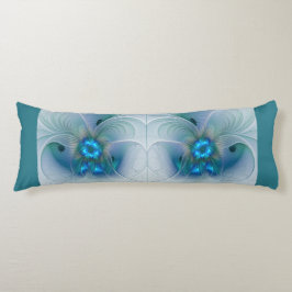 Stående ovationer, Abstrakt blå turkos Fractal Kroppskudde