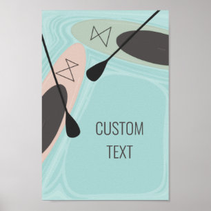 Stående padderskivor Äventyr Anpassad design Poster