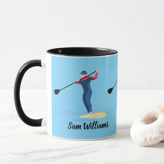 Stående Paddleboarding Mugg (Med munk)
