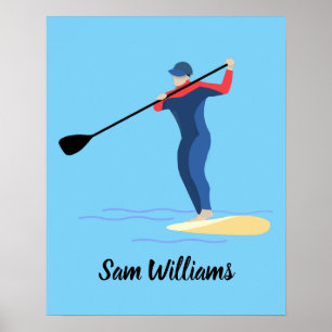 Stående Paddleboarding Poster