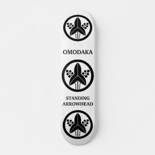 Stående pilspets i cirkel skateboard bräda 20 cm
