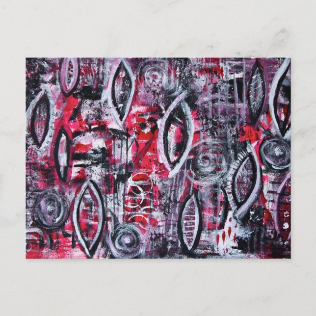 "Stående proud" Postkort för akrylkonst Vykort (Framsida)