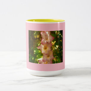 Stående Rosa blommor Två-Tonad Mugg