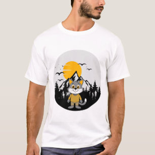 Stående seriekattt i natur bergs konst t shirt