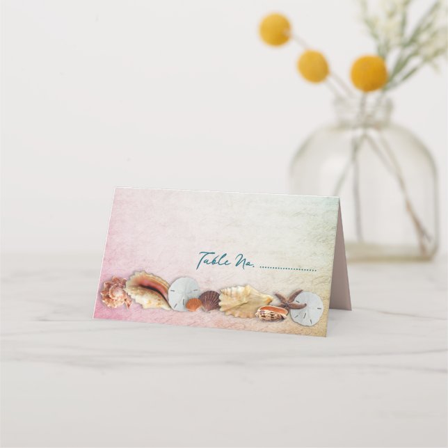 Stående Ställe/eskorteringsbevis för levande hav Placeringskort (Framsida)