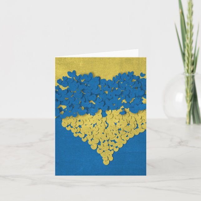 Stående stark: Ukrainas modiga hjärteskort Kort (Framsida)
