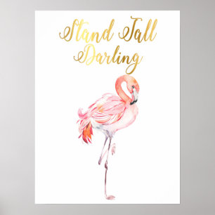 Stående tallrik  Flamingo  Skriv ut  Poster