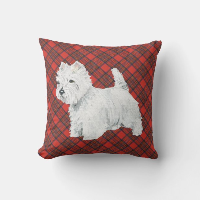 Stående Westie Kudde (Framsida)
