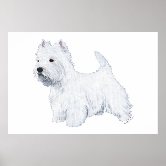 Stående Westie Poster (Framsidan)