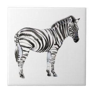 Stående Zebra Kakelplatta