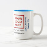 Staff Employee Personalized Name Logo Website Två-Tonad Mugg<br><div class="desc">Make your own modern custom business promotional mug for your staff employees, complete with your business logo, slogan, and website address. Upload your logo to replace the image you see now on this mug (an image where you can read the text "Your Logo Here"), and personalize the business name, slogan,...</div>