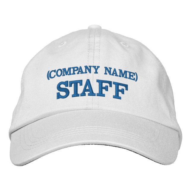 STAFF Hatt | Anpassad Broderad Personalhatt | Team Keps (Framsida)