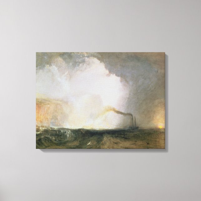 Staffa, Fingals Cave, 1832 (olja på arbetsyta) Canvastryck (Framsida)