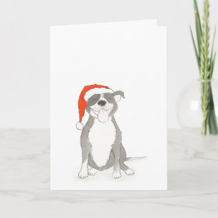 Staffie julkort kort
